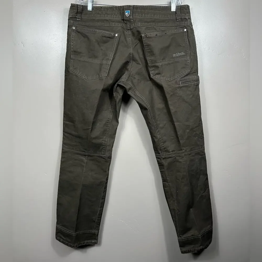 Kuhl Rydr Lean Fit Pants Dark Khaki Green Size 38x30